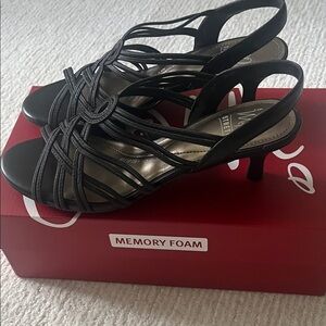 Impo Black Strappy Heels